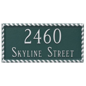 Franklin Rectangle Two Line Address Sign Plaque