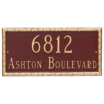 Jefferson Rectangle Two Line Address Sign Plaque