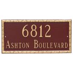 Jefferson Rectangle Two Line Address Sign Plaque