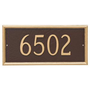 Melilla Rectangle One Line Address Sign Plaque