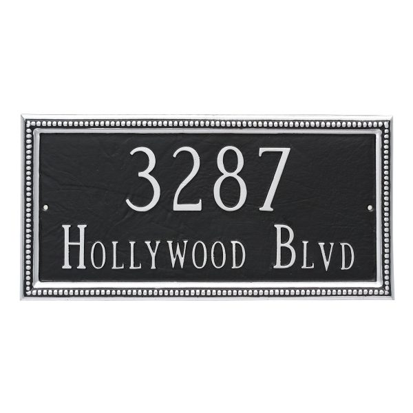 Verona Rectangle Two Line Address Sign Plaque