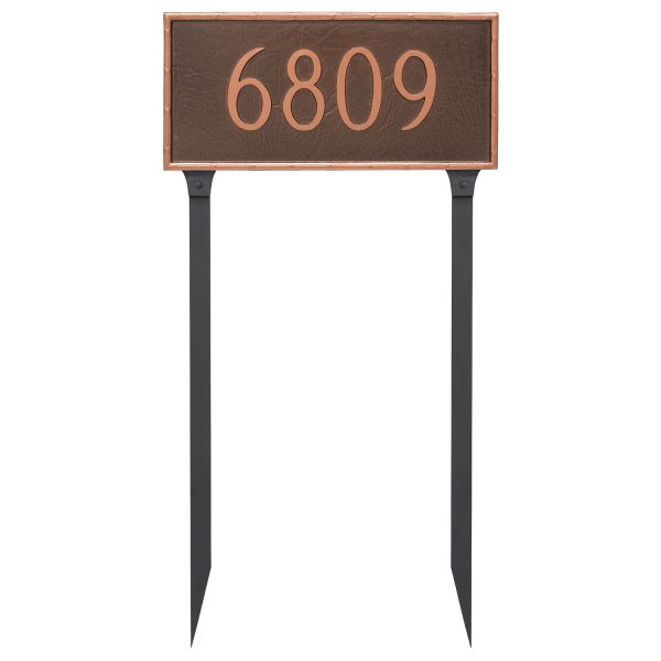 Washington Rectangle One Line Address Sign Plaque with Lawn Stakes