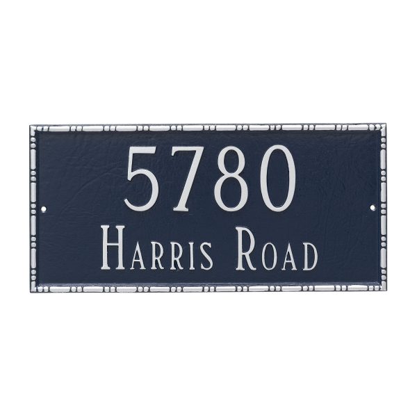 Lincoln Rectangle Two Line Address Sign Plaque