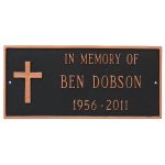 Rugged Cross Memorial Sign Plaque