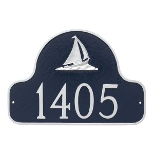 Sailboat Arch Address Sign Plaque