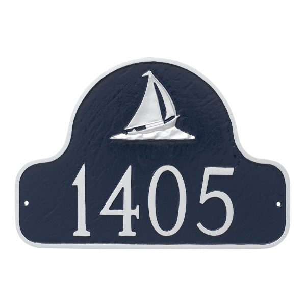 Sailboat Arch Address Sign Plaque