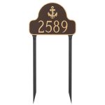 Anchor Arch Address Sign Plaque with Lawn Stakes