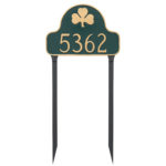 Shamrock Arch Address Sign Plaque with Lawn Stakes