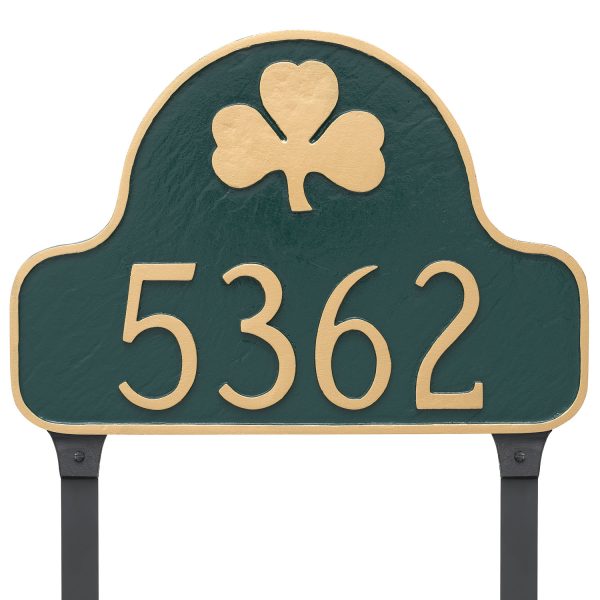 Shamrock Arch Address Sign Plaque with Lawn Stakes