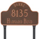 Arch with Name Estate Address Sign Plaque with Lawn Stakes