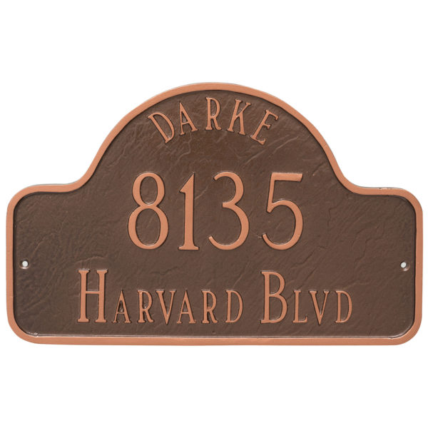 Arch with Name Estate Address Sign Plaque