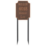 Waterford Multi Line Address Sign Plaque with Lawn Stakes