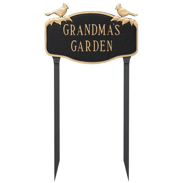 Cardinal Address Sign Plaque with Lawn Stakes