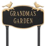 Cardinal Address Sign Plaque with Lawn Stakes