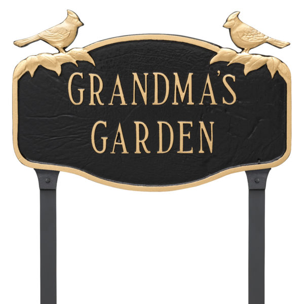 Cardinal Address Sign Plaque with Lawn Stakes