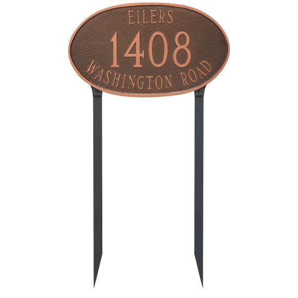 Montgomery Address Sign Plaque with Lawn Stakes