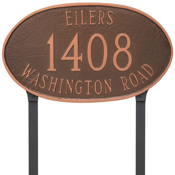 Montgomery Address Sign Plaque with Lawn Stakes