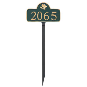Springfield Arch Address Sign Plaque with Lawn Stake