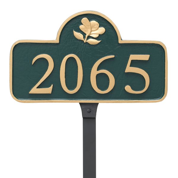 Springfield Arch Address Sign Plaque with Lawn Stake