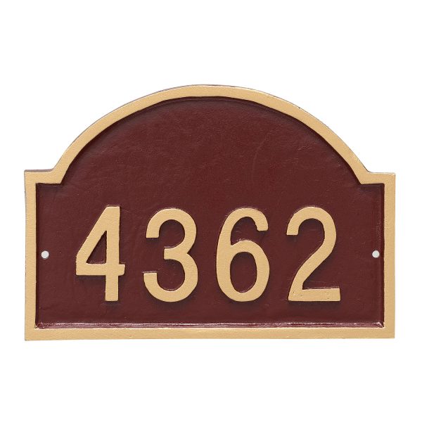 Dover Arch One Line Petite Address Sign Plaque