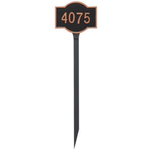 Canterbury Rectangle Petite Address Sign Plaque with Lawn Stake
