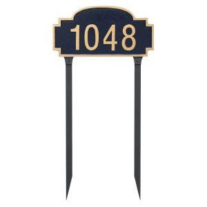 Chesterfield One Line Standard Address Sign Plaque with Lawn Stakes