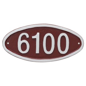 Wilshire Oval Petite Address Sign Plaque