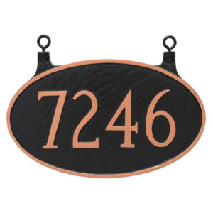 Double Sided Hanging Classic Oval Standard Address Sign Plaque