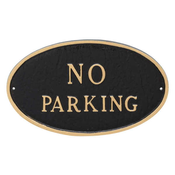 6" x 10" Small Oval No Parking Statement Plaque Sign