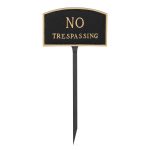 5.5" x 9" Small Arch No Statement Plaque Sign with 23" lawn stake