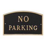 10" x 15" Standard Arch No Parking Statement Plaque Sign