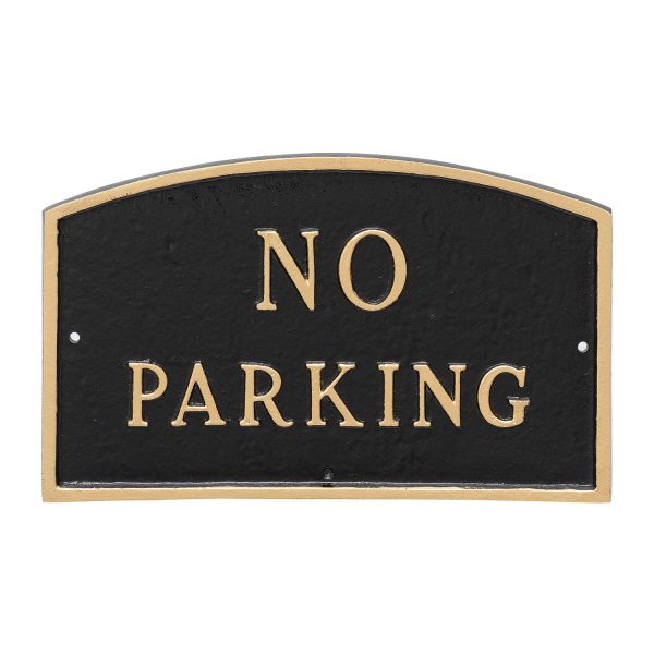 5.5" x 9" Small Arch No Parking Statement Plaque Sign