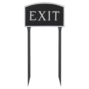 13" x 21" Large Arch Exit Statement Plaque Sign with 23" lawn stake