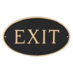 6" x 10" Small Oval Exit Statement Plaque Sign