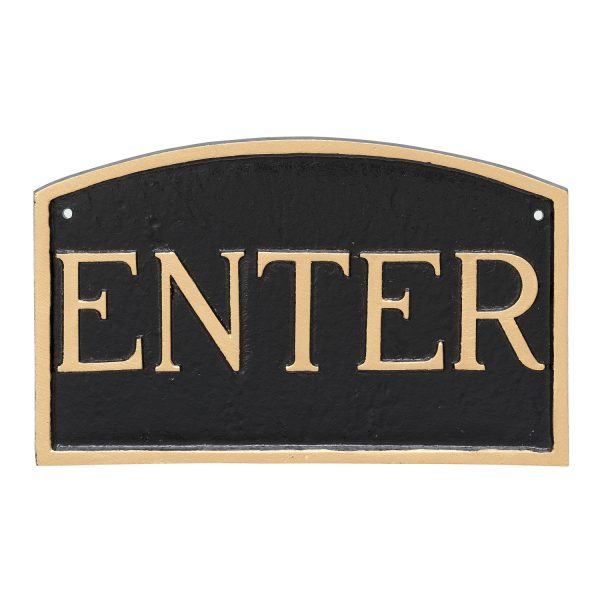 10" x 15" Standard Arch Enter Statement Plaque Sign