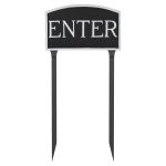 10" x 15" Standard Arch Enter Statement Plaque Sign with 23" lawn stake