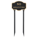 10" x 15" Standard No Soliciting Statement Plaque Sign with 23" lawn Stake