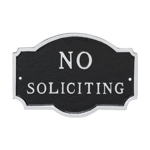 4.5" x 7.15" No Soliciting Statement Plaque Sign