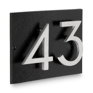 Floating Modern 4" Number Horizontal Address Plaque (2 digits)