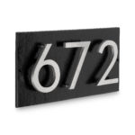 Floating Modern 4" Number Horizontal Address Plaque (3 digits)