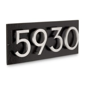 Floating Modern 4" Number Horizontal Address Plaque (4 digits)