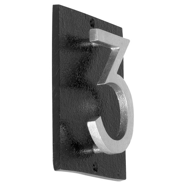 Floating Modern 4" Number Vertical Address Plaque (1 digit)