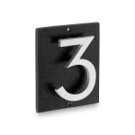 Floating Modern 4" Number Vertical Address Plaque (1 digit)