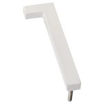 10" White Aluminum floating or flat Modern House Numbers 0-9