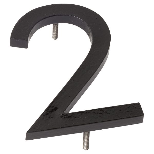 16" Black Aluminum floating or flat Modern House Numbers 0-9