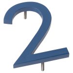 16" Sea Blue Aluminum floating or flat Modern House Numbers 0-9