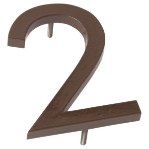 8" Sand Aluminum floating or flat Modern House Numbers 0-9