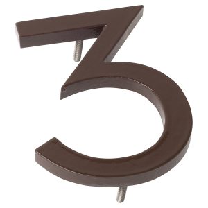 16" Roman Bronze Aluminum floating or flat Modern House Numbers 0-9