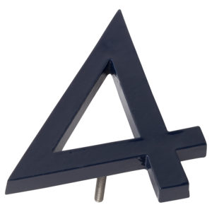 24" Navy Aluminum floating or flat Modern House Numbers 0-9
