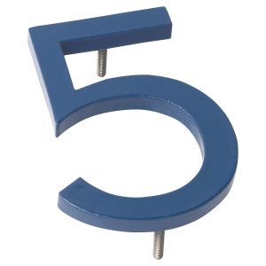 12" Sea Blue Aluminum floating or flat Modern House Numbers 0-9